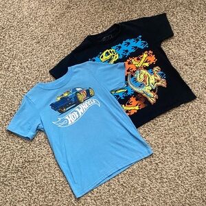 Kids Hot Wheels & Dinosaur Short Sleeve Graphic Tees